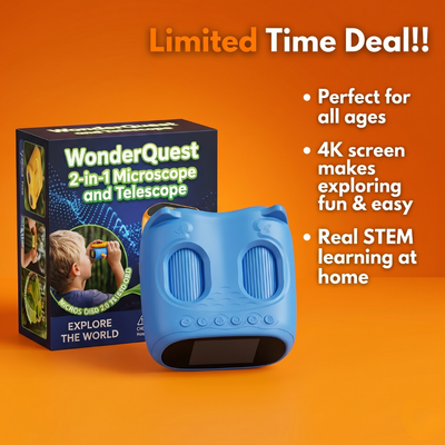 WonderQuest™ 2-in-1 Handheld  Microscope and Telescope
