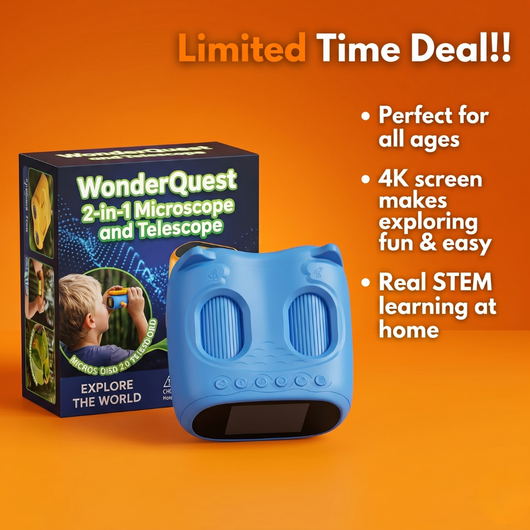 WonderQuest™ 2-in-1 Handheld  Microscope and Telescope